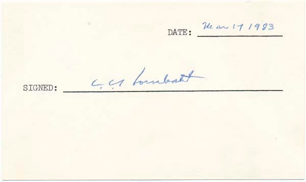 Item #21971 Signature. Charles C. HORNBOSTEL.