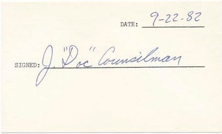 Item #21980 Signature. James E. "Doc" COUNSILMAN