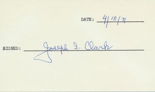 Item #21989 Signature. Joseph L. CLARK