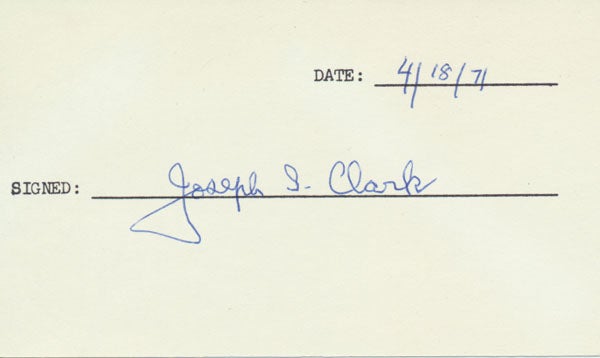 Item #21989 Signature. Joseph L. CLARK.