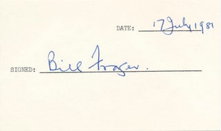 Item #21998 Signature. Bill FRASER