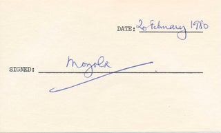 Item #21999 Signature. James D. CHICHESTER-CLARK, Lord Moyola of Castledawson