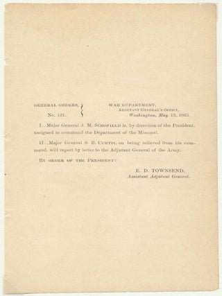 Item #22502 General Orders, No. 121. GENERAL ORDERS -- CIVIL WAR