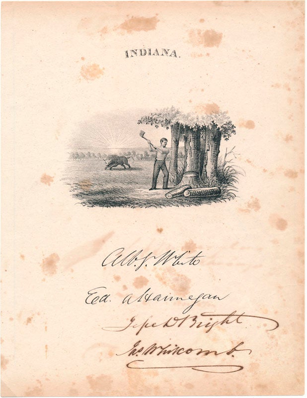 BRIGHT, Jesse D. (1812-75) and WHITCOMB, James (1795-1852) - Signed Stone Lithograph