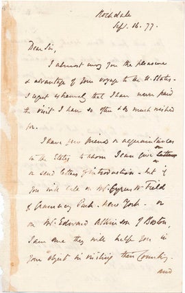 Item #22633 Autograph Letter Signed. John BRIGHT