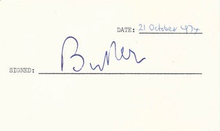 Item #22637 Signature. Richard Austin BUTLER, ?-1982
