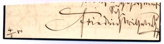 Item #22658 Signature. FRIEDRICH WILHELM IV