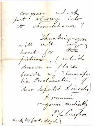 Autograph Letter Signed.