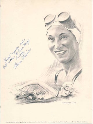 Item #22724 Inscribed Photograph Signed. Florence CHADWICK