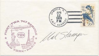 Item #22734 Signed Postal Cover. Malcolm T. STAMPER