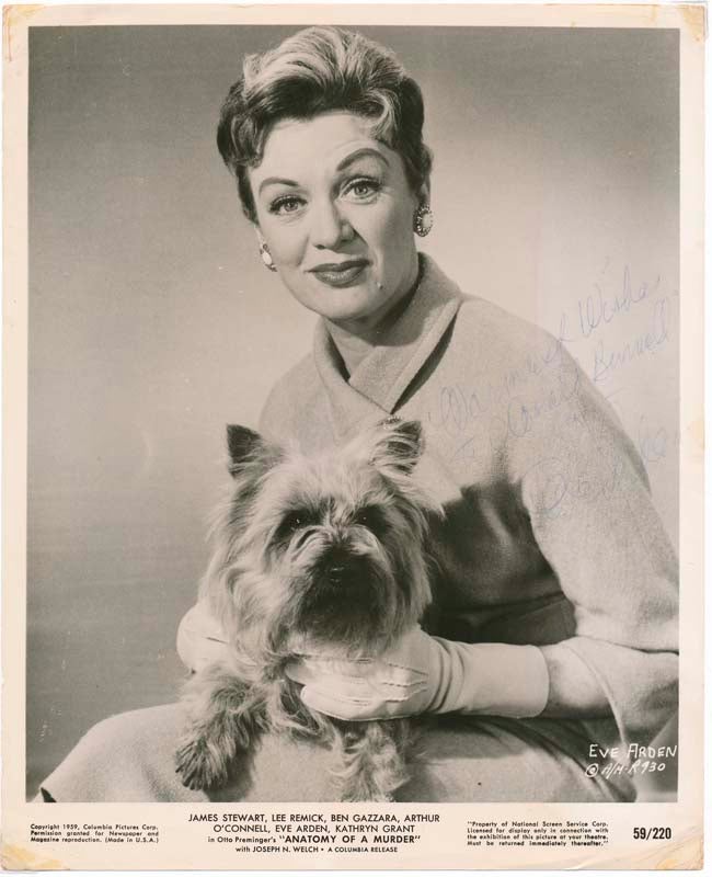 Item #22802 Inscribed Photograph Signed. Eve ARDEN.