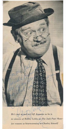 Item #22804 Inscribed Photograph Signed. Cliff ARQUETTE