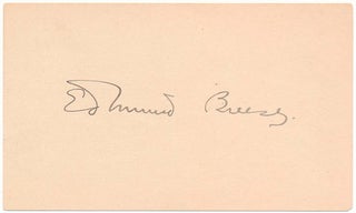 Item #22827 Signature. Edmund BREESE