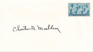 Item #22981 Signed Postal Cover. Chester A. MULLEN