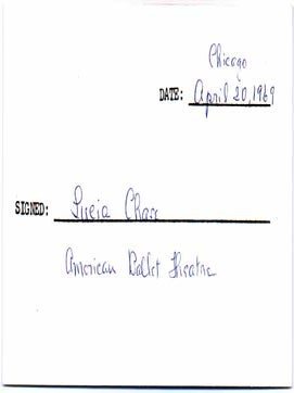 Item #22996 Signature. Lucia CHASE