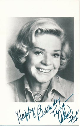 Item #23018 Inscribed Photograph Signed. Alice FAYE