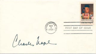 Item #23049 Signed First Day Cover. Charles NAGEL