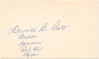 Item #23105 Signature. Derrill B. "Del" PRATT
