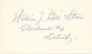 Item #23110 Signature. William J. "Bill" STEEN