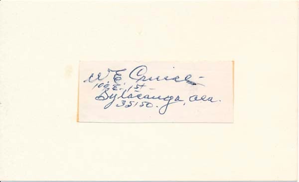 CRUISE, Walt (1890-1975) - Signature