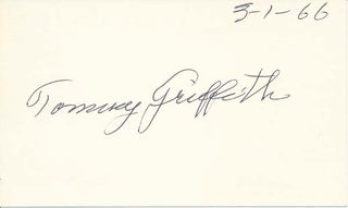 Item #23114 Signature. Tommy GRIFFITH