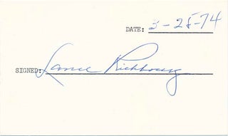 Item #23135 Signature. Lance RICHBOURG