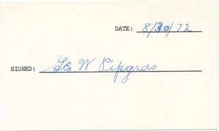 Item #23138 Signature. George W. PIPGRAS