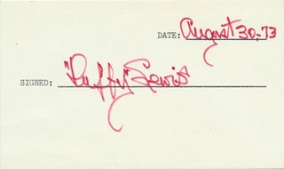 Item #23154 Signature. George "Duffy" LEWIS