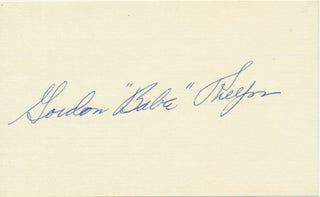 Item #23161 Signature. Gordon "Babe" PHELPS