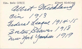 Item #23203 Signature. Albert WICKLAND