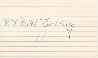 Item #23941 Signature. Edward H. "Dutch" ZWILLING