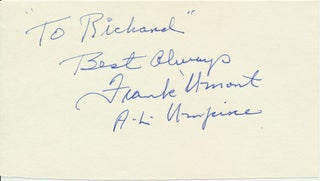 Item #23954 Signature and Inscription. Frank UMONT