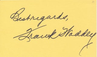 Item #23957 Signature and Inscription. Frank WADDEY