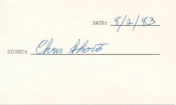 SHORT, Chris (1937-91) - Signature