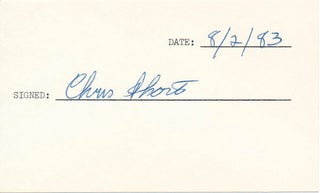 Item #23962 Signature. Chris SHORT