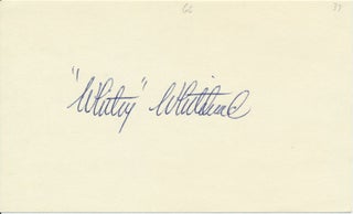 Item #23968 Signature. Burgess U. "Whitey" WHITEHEAD