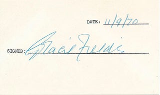 Item #23971 Signature. Gracie FIELDS