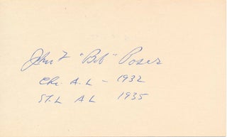 Item #24113 Signature and Inscription. John F. "Bob" POSER
