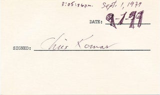 Item #24119 Signature. Chris KOMAR