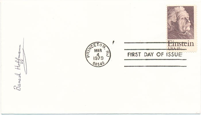 Item #24332 Signed First Day Cover. Banesh HOFFMANN.