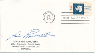 Item #24358 Signed First Day Cover. Finn RONNE
