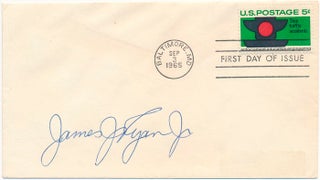 Item #24360 Signed First Day Cover. James J. "Crash" RYAN