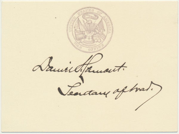 Item #24412 Signature. Daniel S. LAMONT.