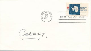Item #24448 Signed First Day Cover. Richard G. CASEY, Baron