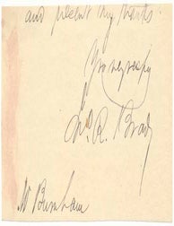 Item #24516 Signature and Salutation. John R. BRADY.