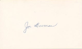 Item #24576 Signature. Joseph E. "Joe" BOWMAN