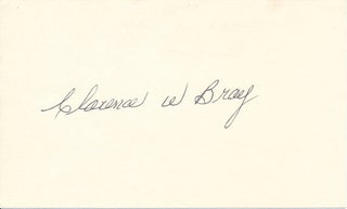 Item #24577 Signature. Clarence W. "Buster" BRAY