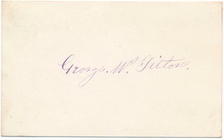 Item #24609 Signature. George W. TILTON