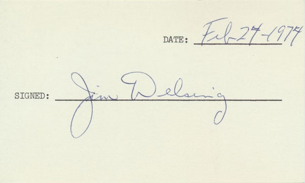 DELSING, Jim (1925-2006) - Signature
