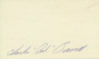 Item #24733 Signature. Charles "Red" BARRETT
